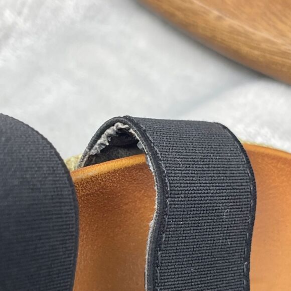 Aloha Island Shoes Womens 9M Black Stretch Slip On Sandal Espadrille Laguna - Picture 14 of 16